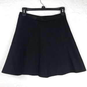 Zara Knit solid Black Thick Knit Jersey Mini Skirt